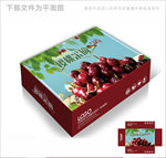 新鲜樱桃包装箱包装礼盒设计PS