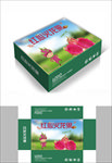 卡通红心火龙果包装箱包装礼盒设