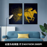 奔马晶瓷画