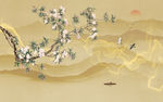 新中式花鸟山水画