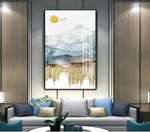 现代轻奢抽象山水北欧晶瓷画