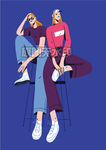 闺蜜同学姐妹美女洋酒吧网红插图