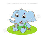 可爱小象简笔画