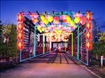 长廊建筑夜景亮化设计效果图