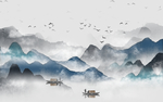 山水背景墙