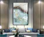 北欧抽象淡彩如鱼得水晶瓷画风景