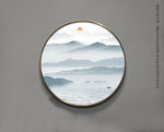 圆形山水画