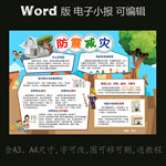 word版电子小报模板防震减灾