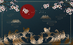 日式背景墙