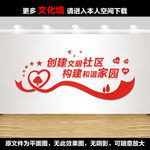 文明社区文化墙
