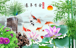 年年有余背景墙