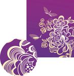 手绘矢量花纹