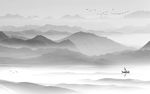 高档中式山水画 TIF分层