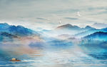 意境抽象山水画 TIF分层