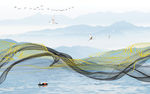 线条 抽象山水画 TIF分层