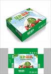 绿色蔬菜包装箱包装礼盒设计