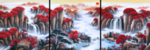 鸿运当头招财风水三联画