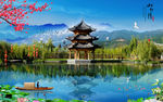 精品写意山水画 TIF分层