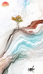 高档山水画 TIF分层画