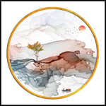 圆形中式高清画 TIF分层