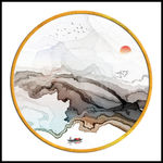 圆形 奢华装饰壁画 TIF分层