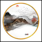 奢华手绘装饰画 TIF分层