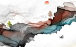 抽象线条水墨画 TIF分层