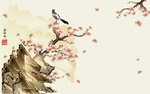 梅花电视背景墙
