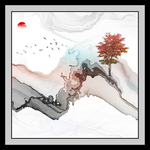 大气意境线条画 TIF分层画