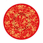 金色花纹贴纸