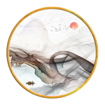 圆形中式线条画 TIF分层