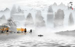 山水画 精品TIF分层