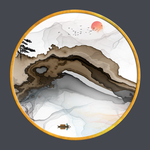高清抽象线条挂画 TIF分层