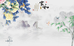 山水意境背景 TIF分层