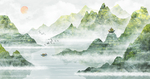 新中式山水中国风