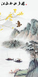 新中式意境玄关画 TIF分层