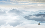 中式山水电视背景 TIF分层