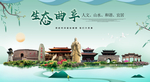 曲阜生态卫生城市形象广告海报