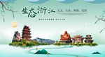 浙江生态卫生城市形象广告海报
