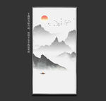 竖幅山水 山水装饰画