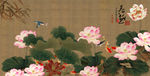 荷花九鱼图
