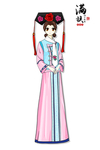 手绘满族