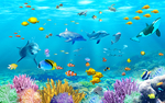 海底世界3D背景墙