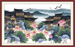 国画荷花