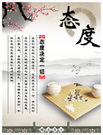 态度决定一切展板宣传栏海报