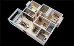 家装鸟瞰图3D