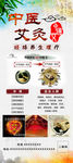 中医艾灸 经络养生理疗展架