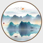 圆形山水画