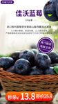 生鲜网络小海报设计蓝莓