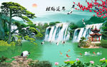 山水画背景墙